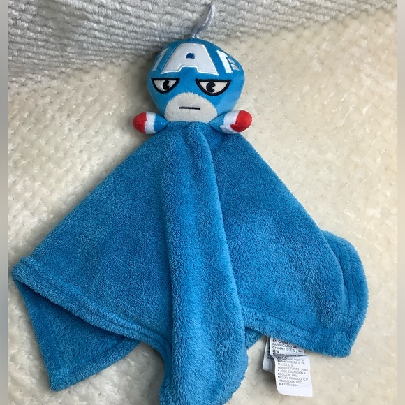 Miniso Marvel Captain America Plush Lovey Security Blanket Toy - Picture 6 of 16
